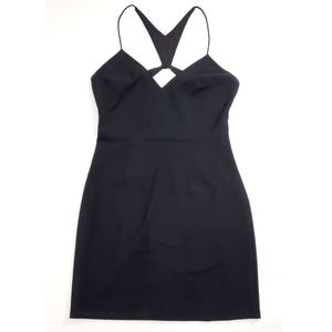 NBD Black Spaghetti Strap Cocktail Mini Dress LBD